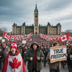 millions of Canadians protesting